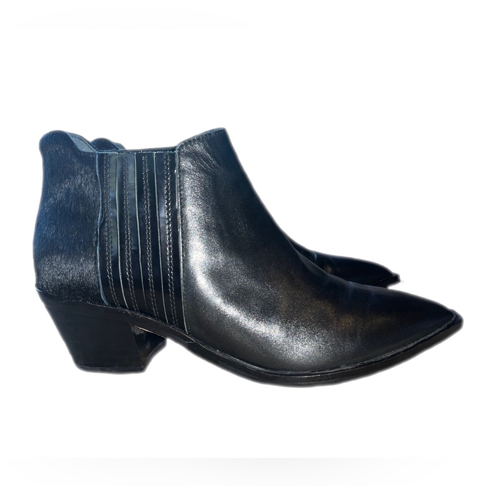 Dolce Vita Shana Women's Black Leather Ankle Boot Festival Boho Western